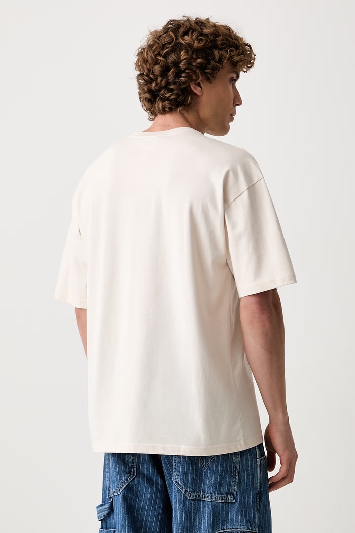 Odzież adidas Originals T-shirt męski bawełniany NCLR Loose LI2475 beżowy