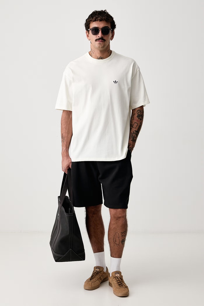 adidas Originals T-shirt ανδρικό βαμβακερό Milan LG9392 μπεζ AW26
