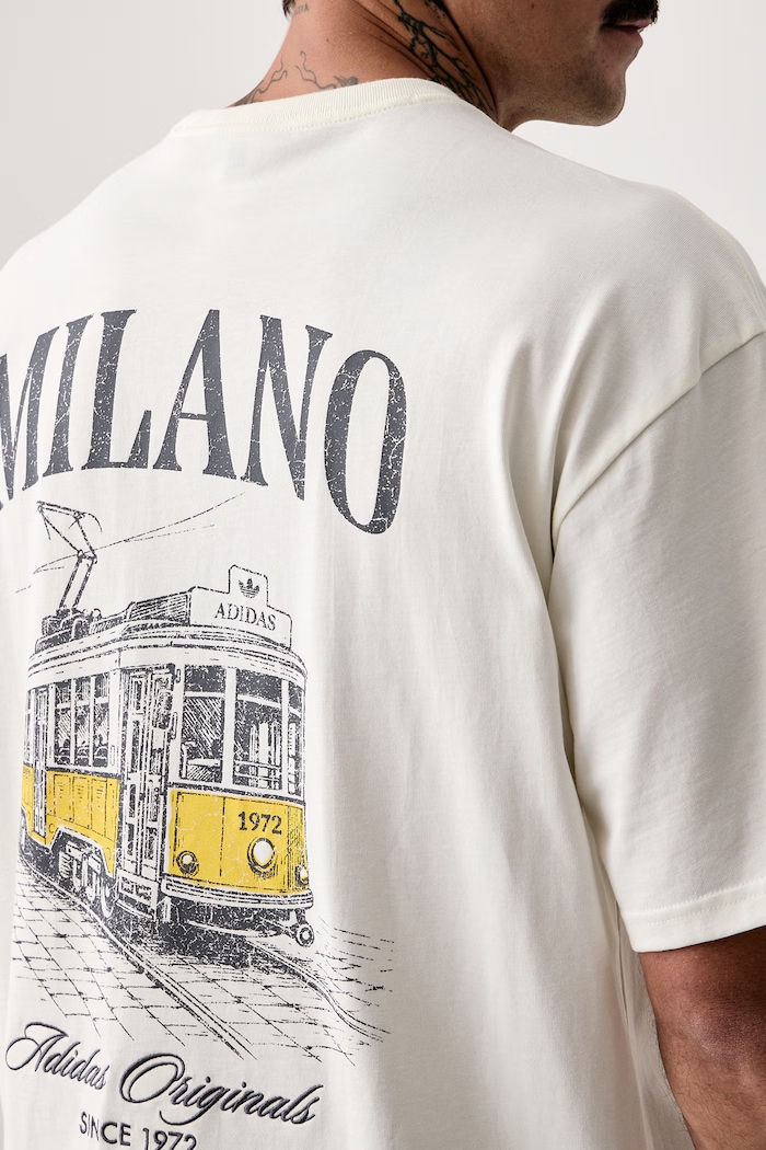T-shirt ανδρικό βαμβακερό Milan adidas Originals LG9392 μπεζ