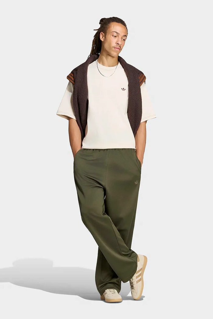 Odzież adidas Originals T-shirt męski bawełniany Contrast Oversized LI2490 beżowy