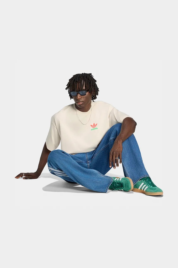 Odzież adidas Originals T-shirt męski bawełniany 70s GFX LI2482 beżowy