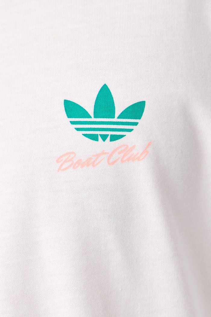 T-shirt oversize męski bawełniany Postcard adidas Originals biały LI2486