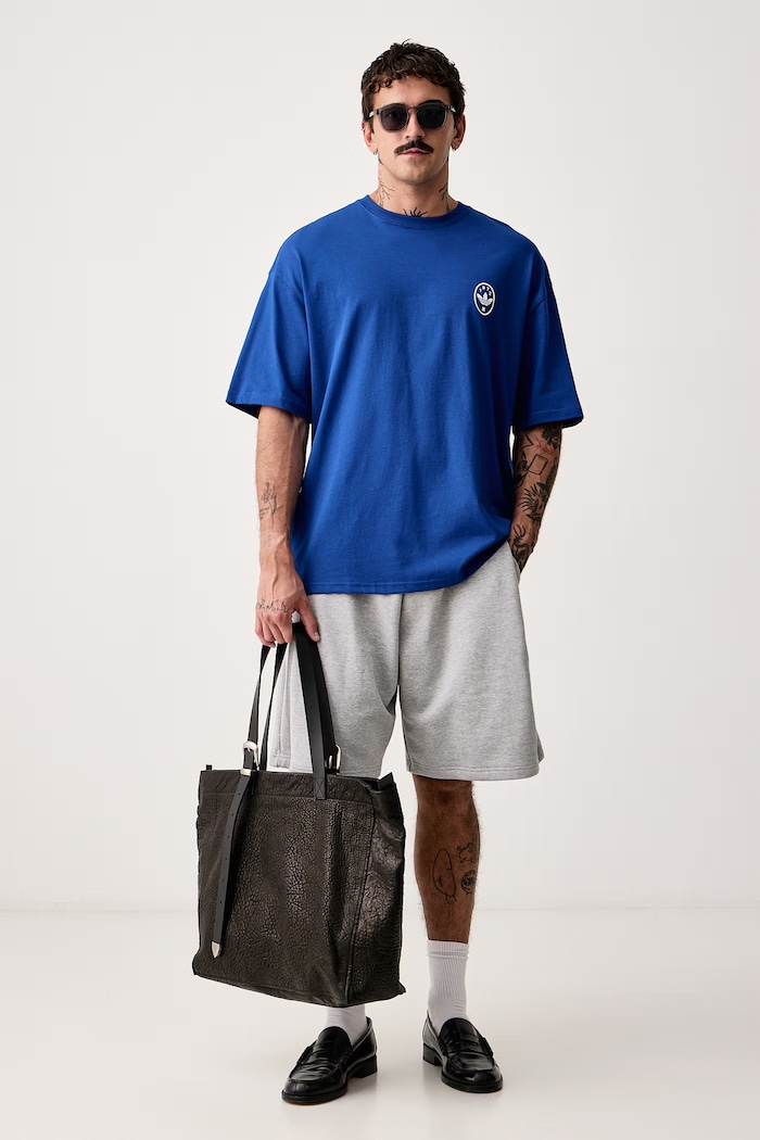 adidas Originals T-shirt męski bawełniany Koi GFX LI2479 granatowy AW26