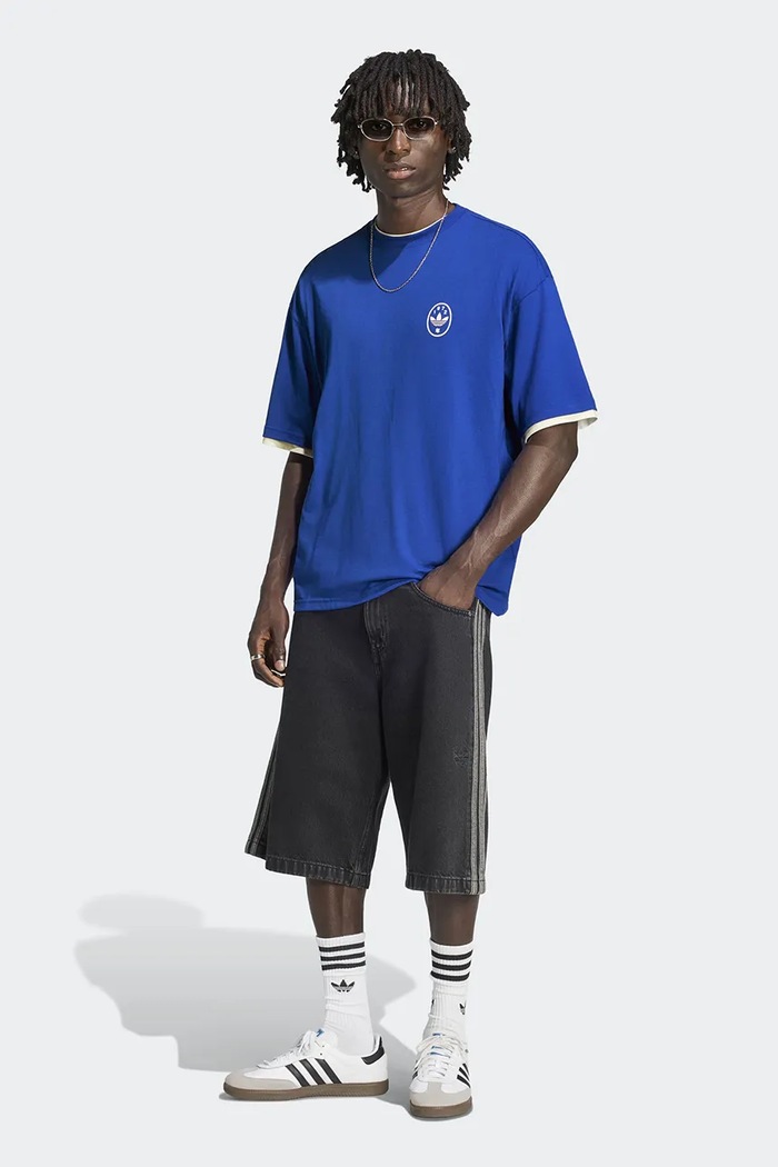 Odzież adidas Originals T-shirt męski bawełniany Koi GFX LI2479 granatowy