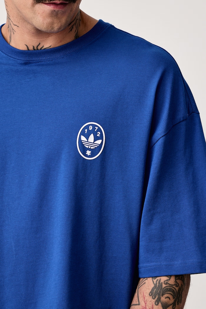 T-shirt męski bawełniany Koi GFX adidas Originals LI2479 granatowy