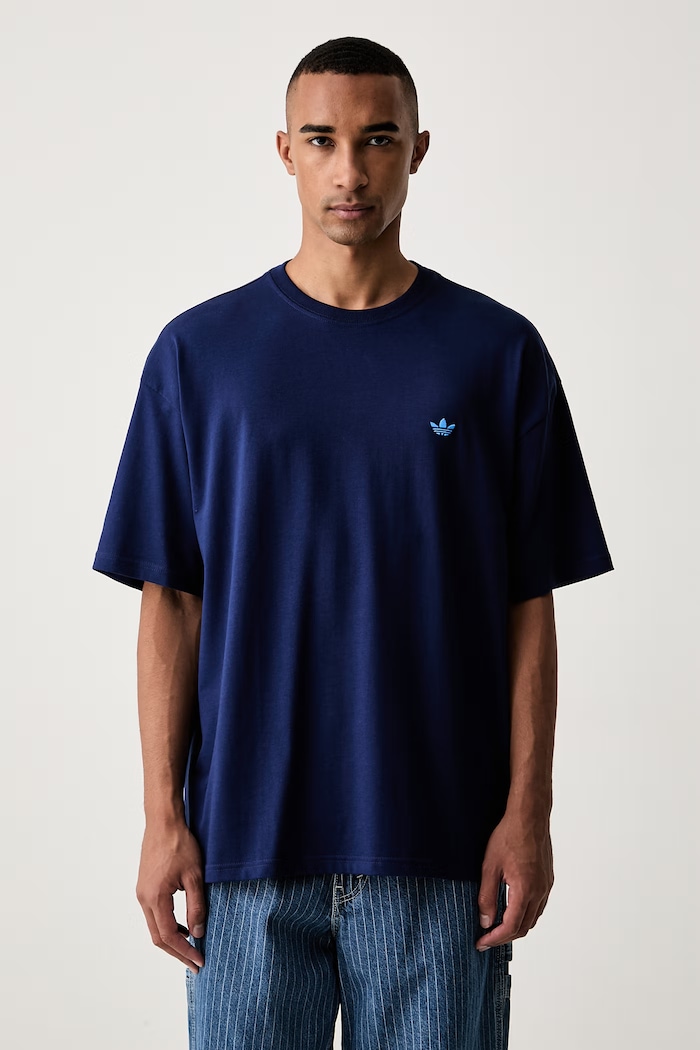Odzież adidas Originals T-shirt męski bawełniany Napoli LG9395 granatowy