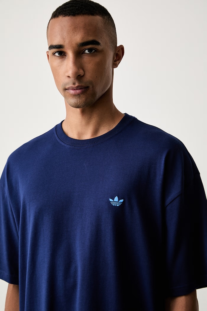 adidas Originals T-shirt męski bawełniany Napoli granatowy LG9395