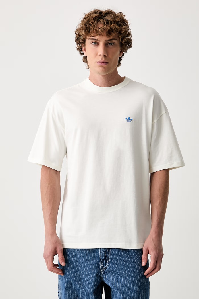 Odzież adidas Originals T-shirt męski bawełniany Napoli LG9396 beżowy