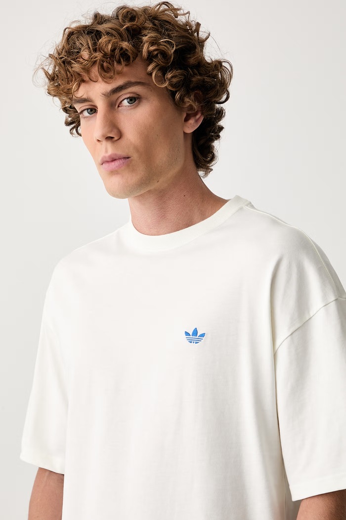 adidas Originals T-shirt męski bawełniany Napoli beżowy LG9396
