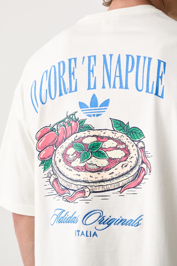 adidas Originals T-shirt męski bawełniany Napoli LG9396 beżowy