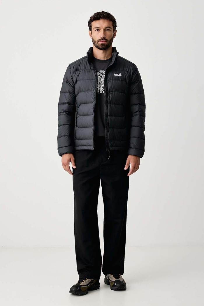 Jack Wolfskin T-shirt męski bawełniany A65910 czarny AW26