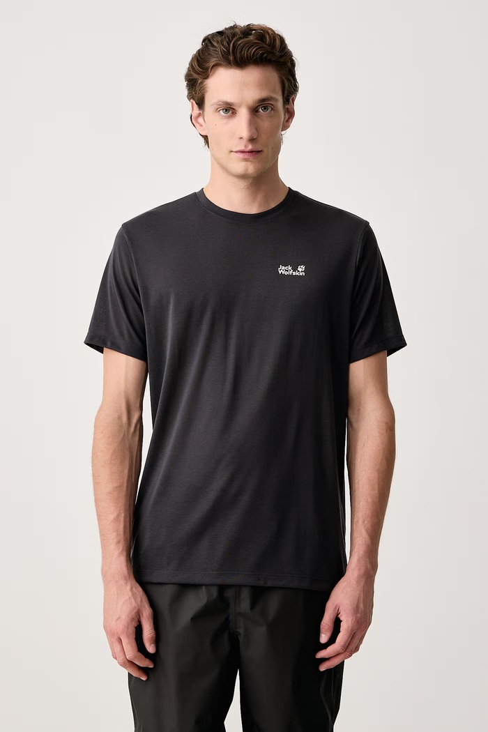 Jack Wolfskin T-shirt trekkingowy męski VONNAN WILD czarny A66667