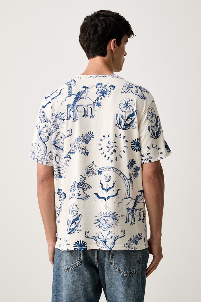 Odzież Scotch & Soda T-shirt męski bawełniany 184294 beżowy