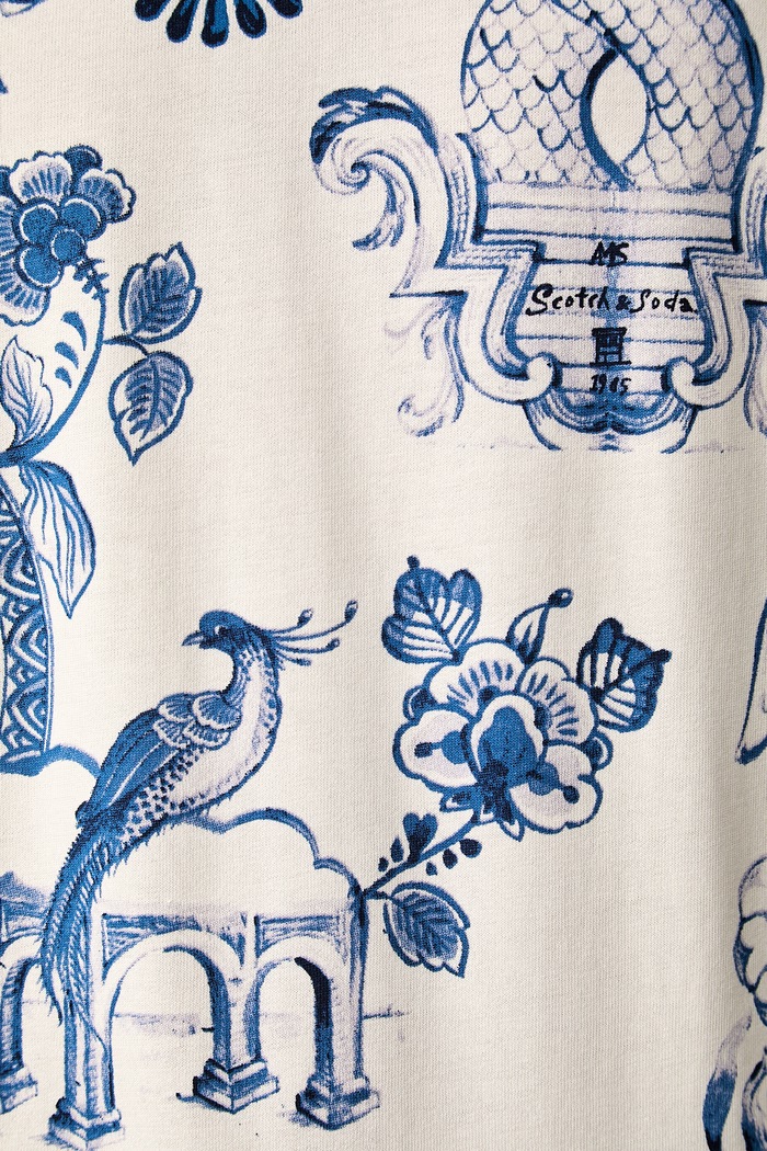 Scotch & Soda T-shirt męski bawełniany 184294 beżowy
