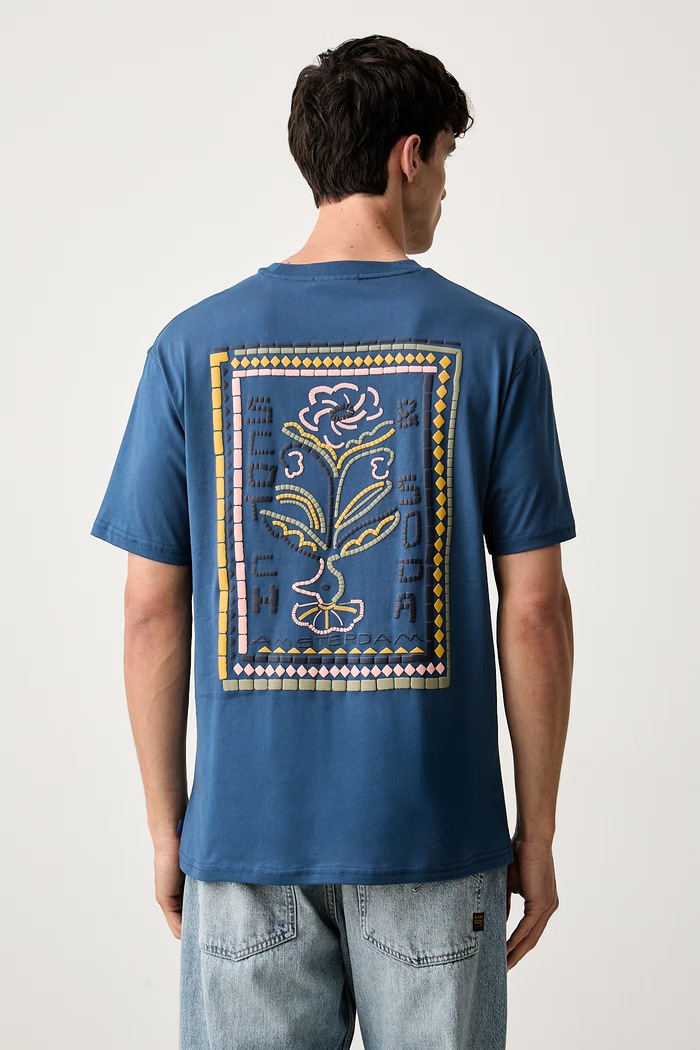 Scotch & Soda T-shirt męski bawełniany niebieski 183585