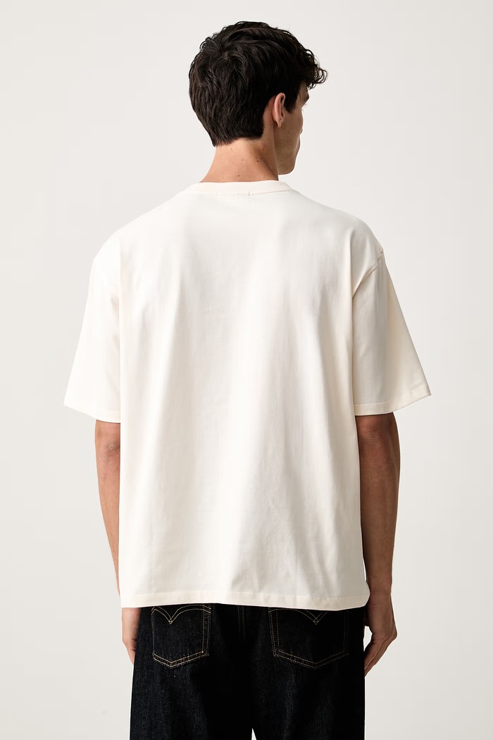 Odzież Scotch & Soda T-shirt męski bawełniany 183584 beżowy
