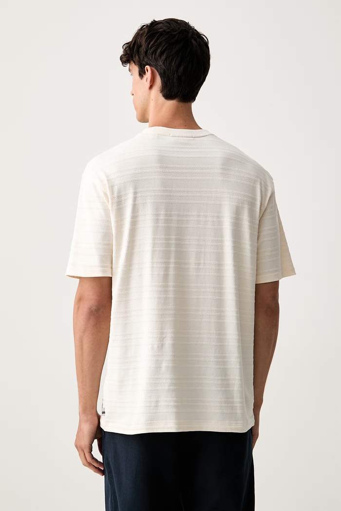 Odzież Scotch & Soda T-shirt męski bawełniany 183581 beżowy