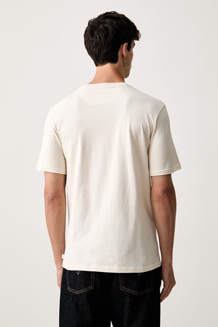 Odzież Scotch & Soda T-shirt męski bawełniany 183578 beżowy