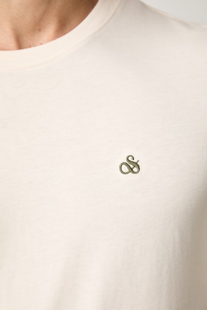 Scotch & Soda T-shirt męski bawełniany 183578 beżowy