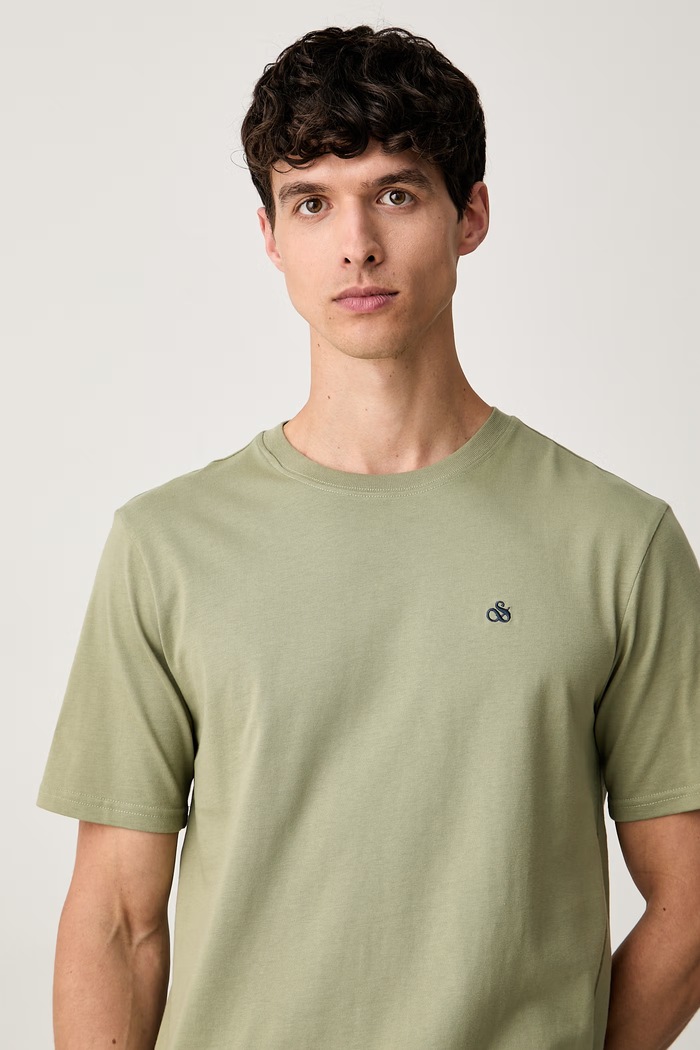 Scotch & Soda T-shirt męski bawełniany zielony 183578