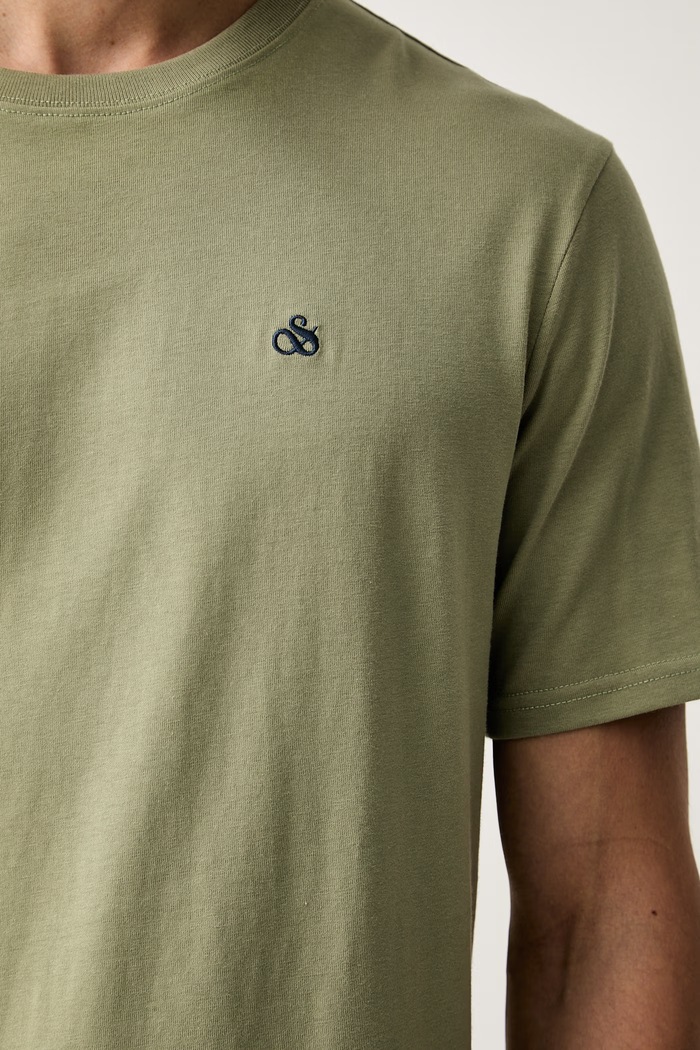 Scotch & Soda T-shirt męski bawełniany 183578 zielony