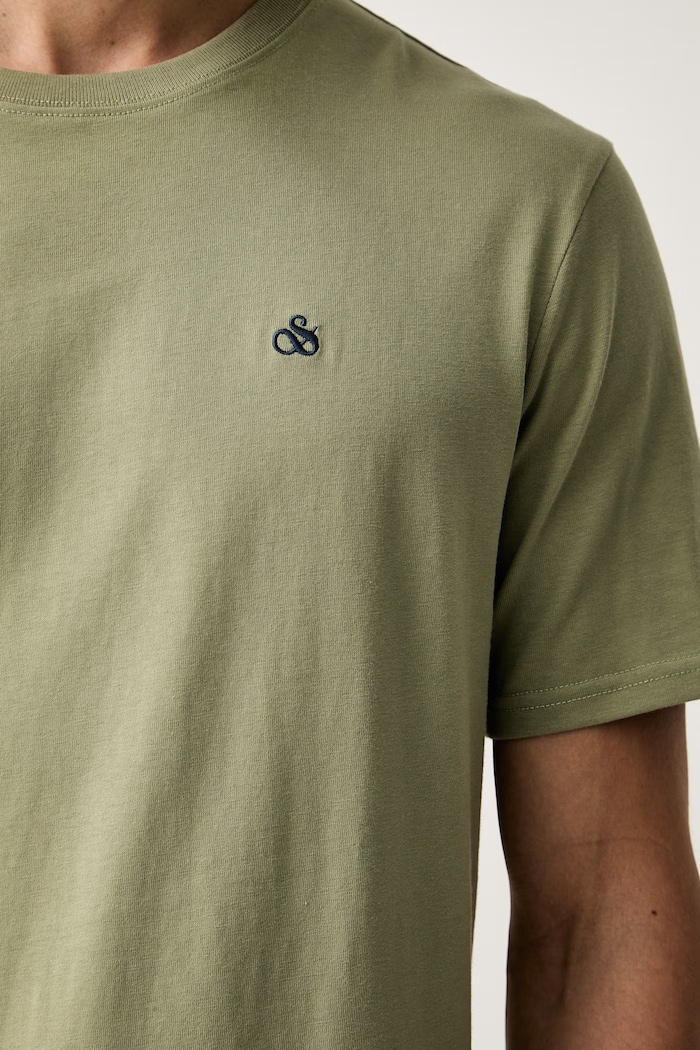 Scotch & Soda T-shirt męski bawełniany 183578 zielony