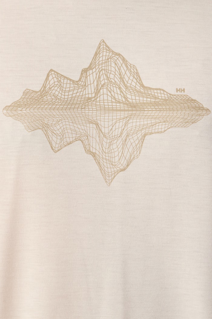 T-shirt trekkingowy męski SKOG RECYCLED GRAPHIC Helly Hansen beżowy 63082.034