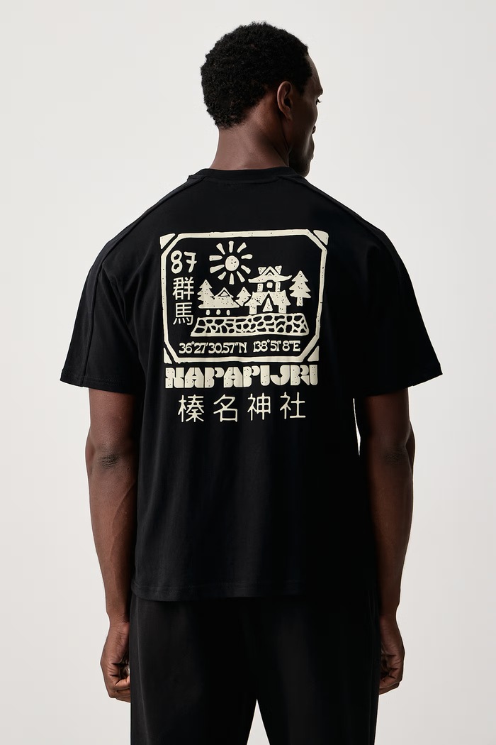 Napapijri T-shirt męski bawełniany Teza czarny NP0A8BDR9411