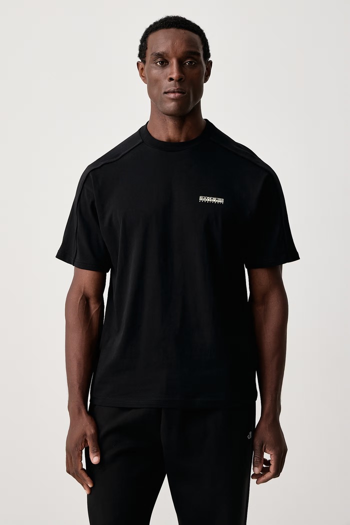 Odzież Napapijri T-shirt męski bawełniany Teza NP0A8BDR9411 czarny