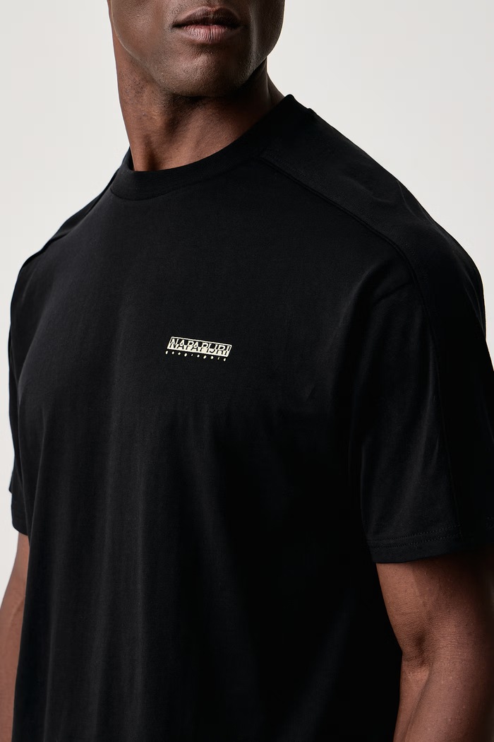 T-shirt męski bawełniany Teza Napapijri NP0A8BDR9411 czarny