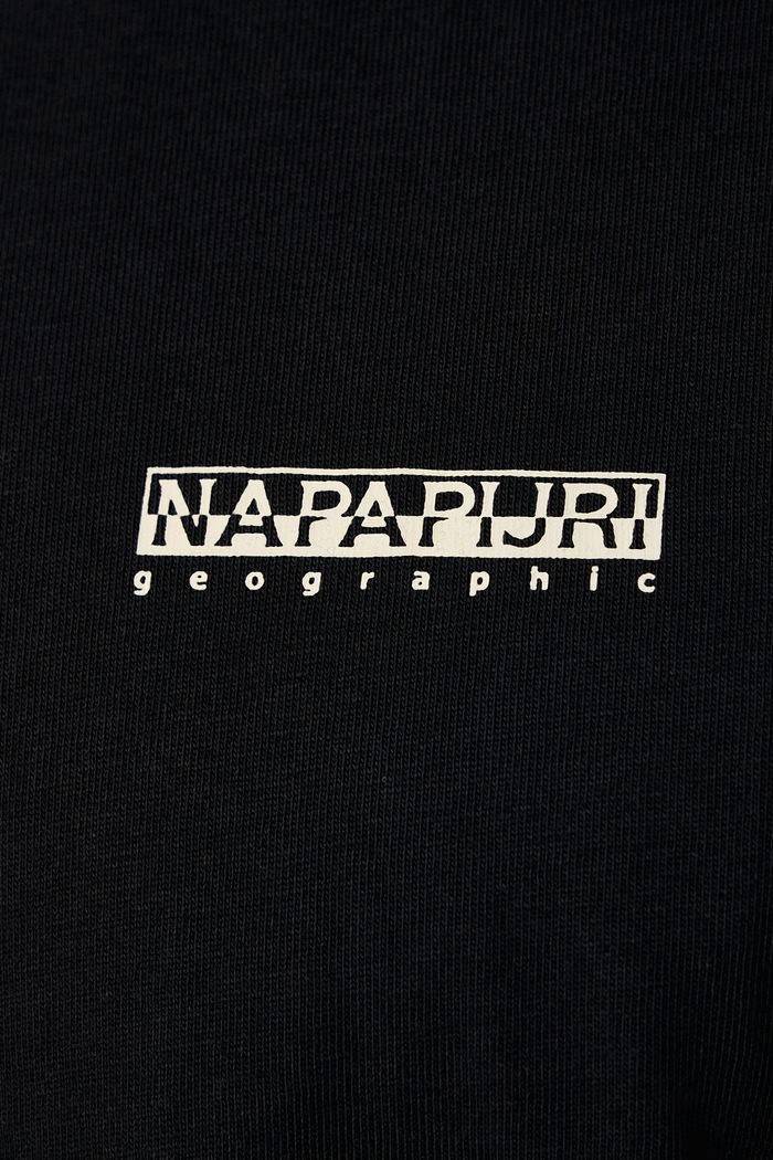 T-shirt męski bawełniany Teza Napapijri czarny NP0A8BDR9411