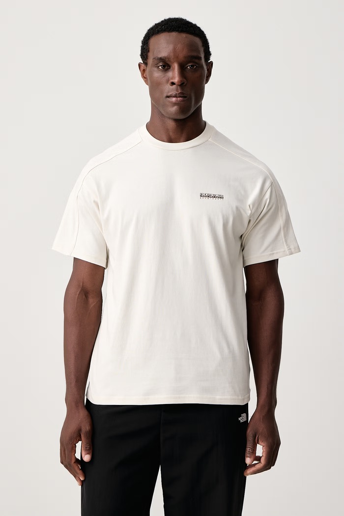 Odzież Napapijri T-shirt męski bawełniany Teza NP0A8BDRN1A1 beżowy