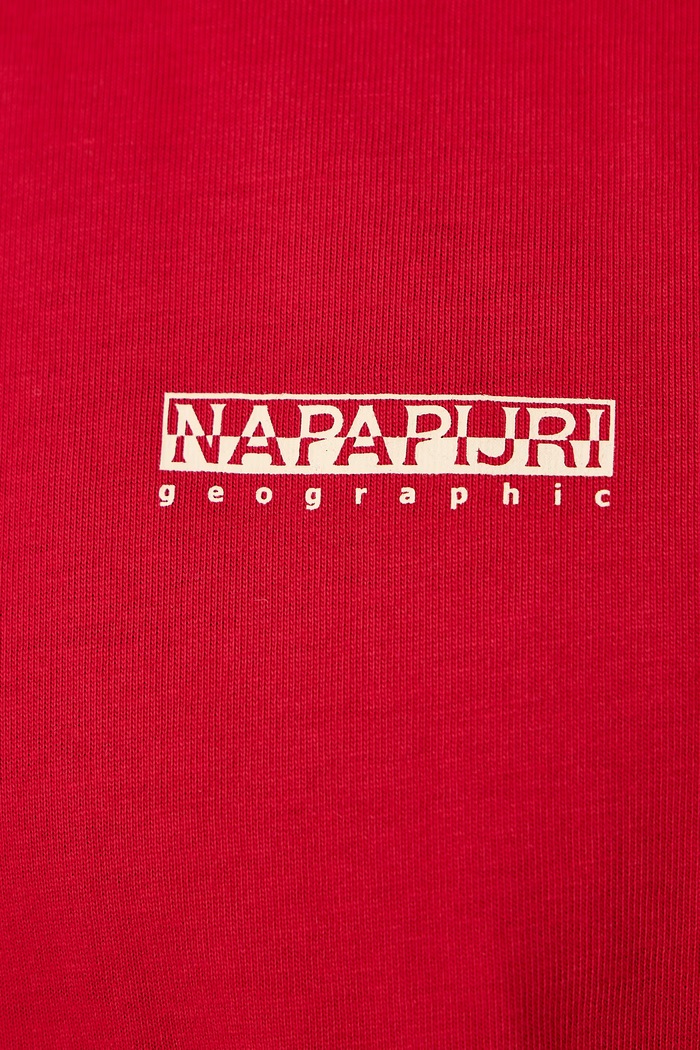 T-shirt męski bawełniany Teza Napapijri czerwony NP0A8BDRR1F1