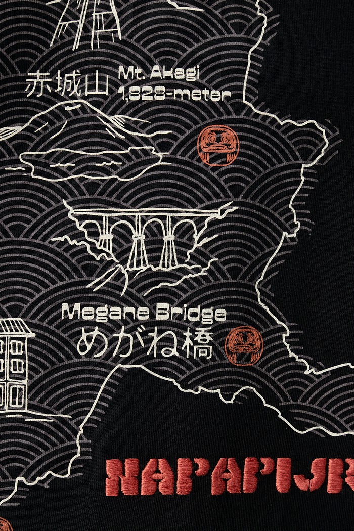 T-shirt męski bawełniany Sunda Napapijri czarny NP0A8B3M9411