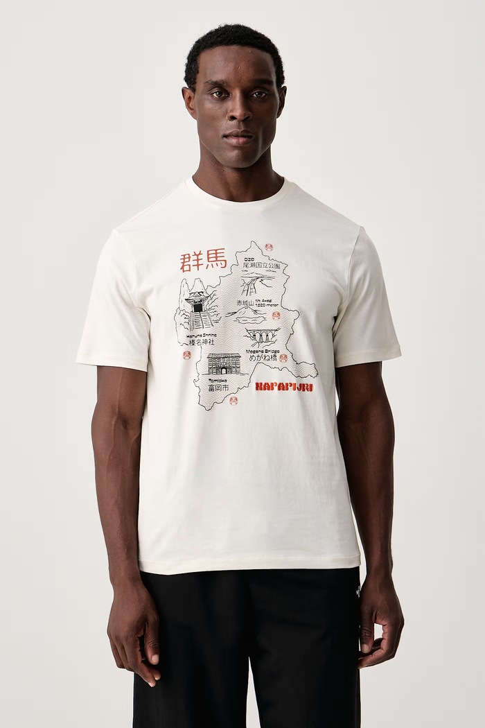 Napapijri T-shirt męski bawełniany Sunda beżowy NP0A8B3MFVA1