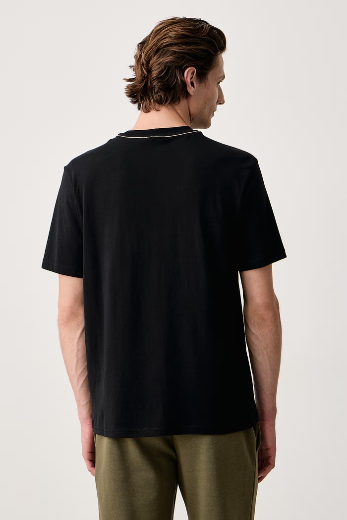 Odzież Napapijri T-shirt męski bawełniany Cabin NP0A8B3F9411 czarny