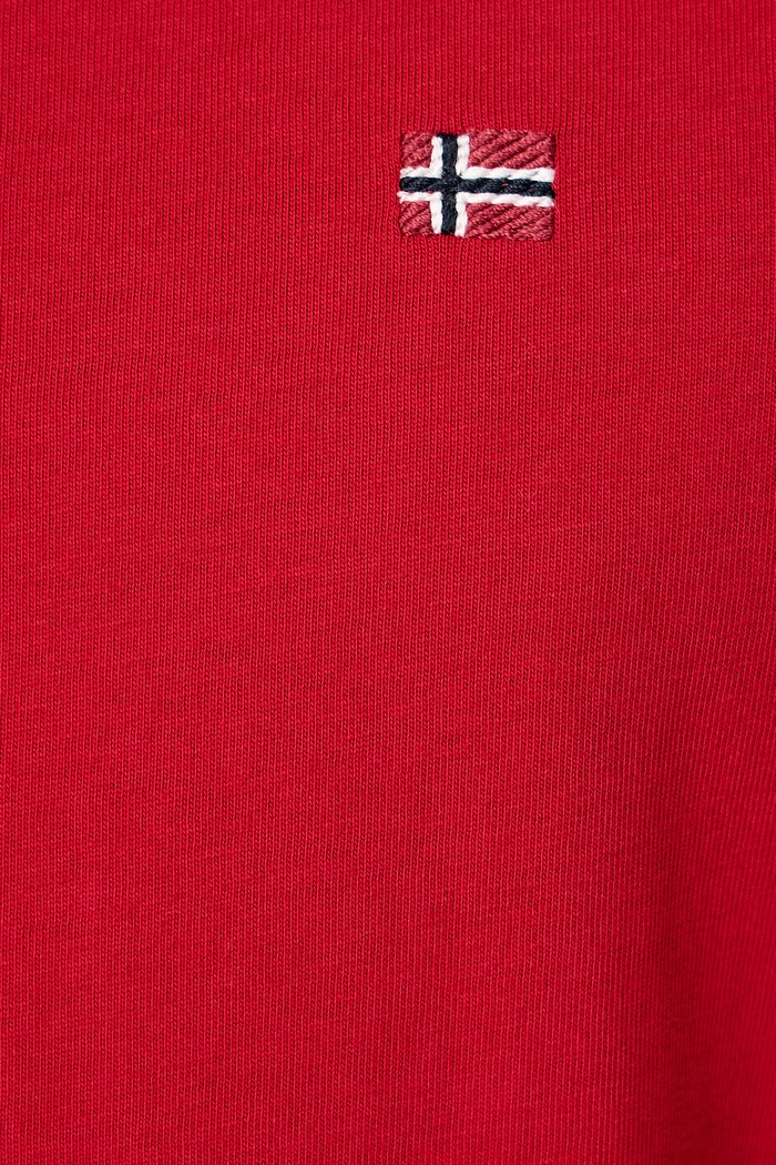 T-shirt męski bawełniany Salis Napapijri czerwony NP0A4H8DR1F1