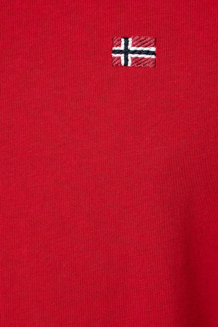 T-shirt męski bawełniany Salis Napapijri czerwony NP0A4H8DR1F1