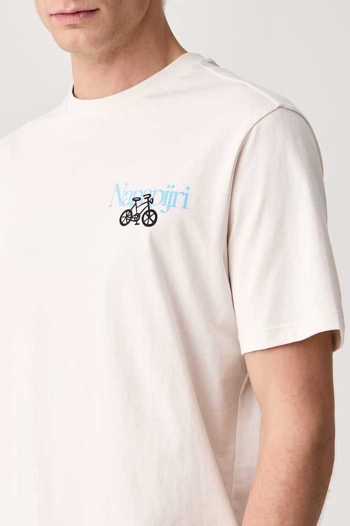 T-shirt męski bawełniany Swhol Napapijri NP0A8AU6FYA1 beżowy