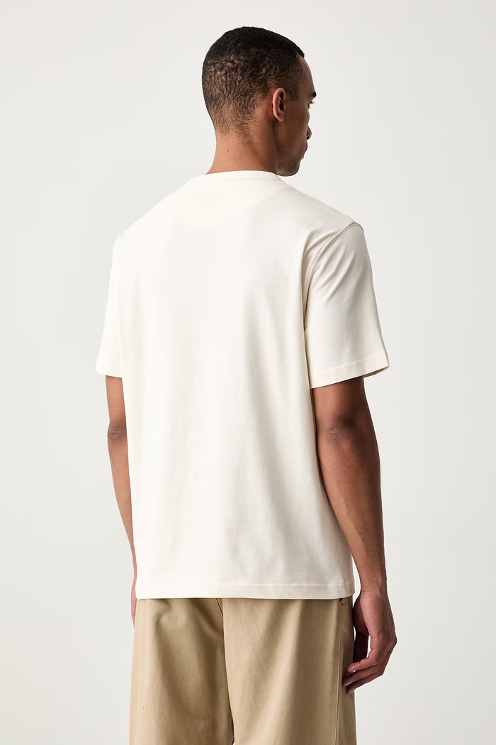 Odzież U.S. Polo Assn. T-shirt męski bawełniany RELAXED FIT DHM MUP4902 beżowy