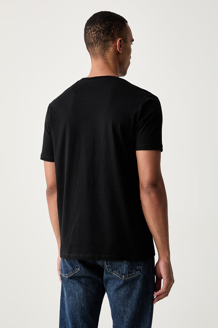 Odzież U.S. Polo Assn. T-shirt męski bawełniany SIGNATURE ARCH PRINT MUP3268 czarny