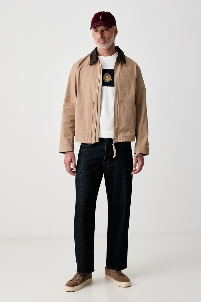 Hackett London T-shirt męski bawełniany HM5000139 biały AW26