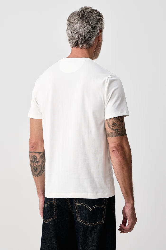 Odzież Hackett London T-shirt męski bawełniany HM5000139 biały
