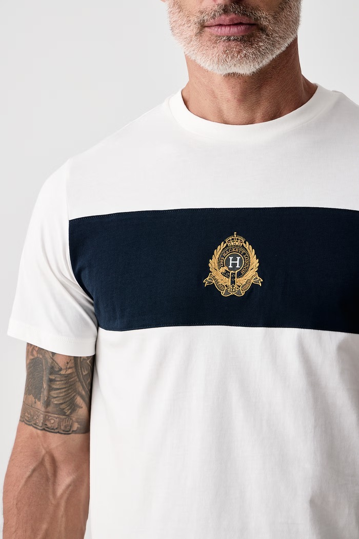 T-shirt męski bawełniany Hackett London HM5000139 biały