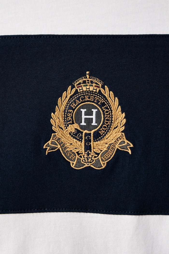 T-shirt męski bawełniany Hackett London biały HM5000139