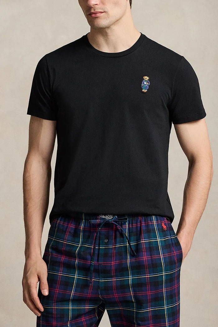 Polo Ralph Lauren T-shirt lounge męski bawełniany czarny 714P18502