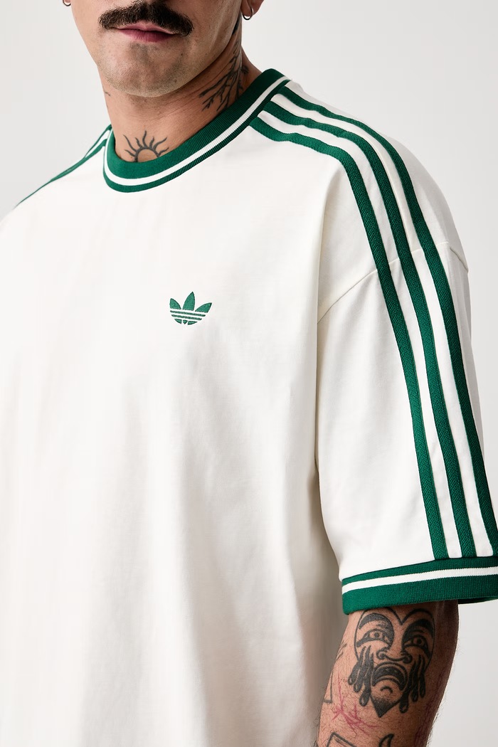 T-shirt męski bawełniany adidas Originals KW5690 beżowy