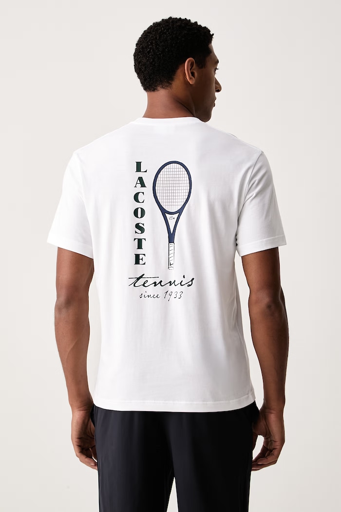 Lacoste T-shirt męski bawełniany biały TH2430