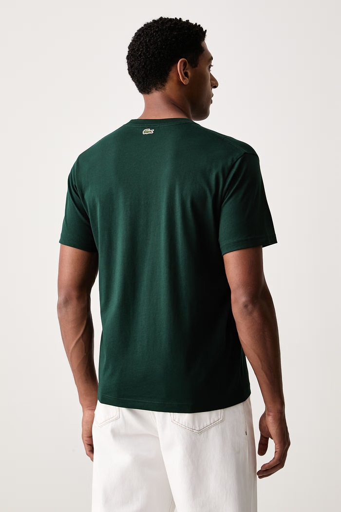 Odzież Lacoste T-shirt męski bawełniany TH9990 zielony