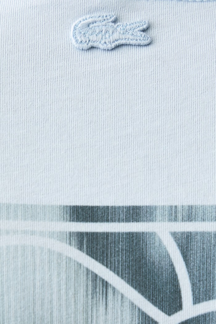T-shirt sportowy męski bawełniany Lacoste TH9676 niebieski